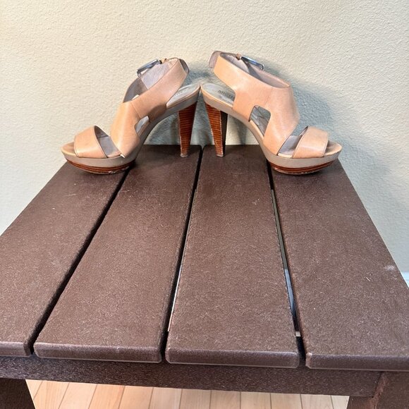 MICHAEL KORS Platform Neutral Sandals Heels - 8.5 - Picture 8 of 11